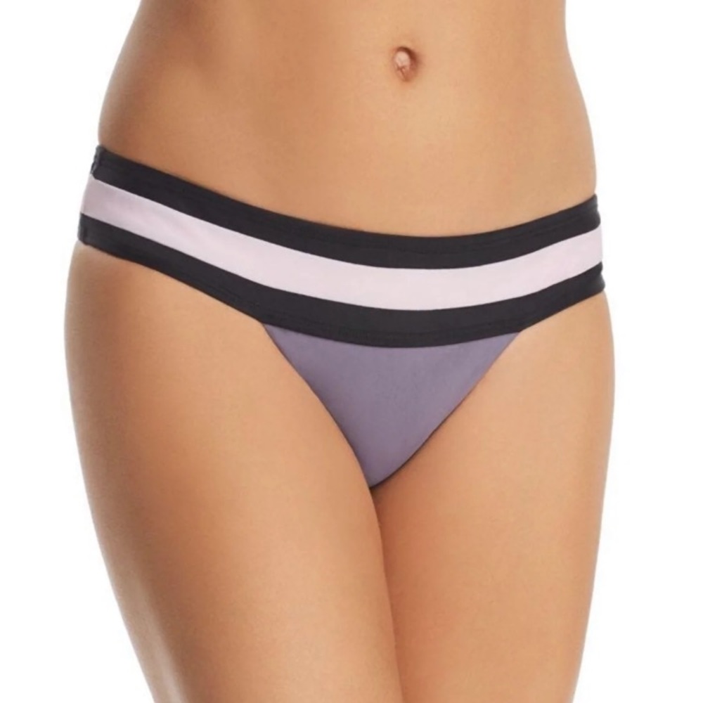 PilyQ Amethyst Color Block Banded Full Swim Bottom
